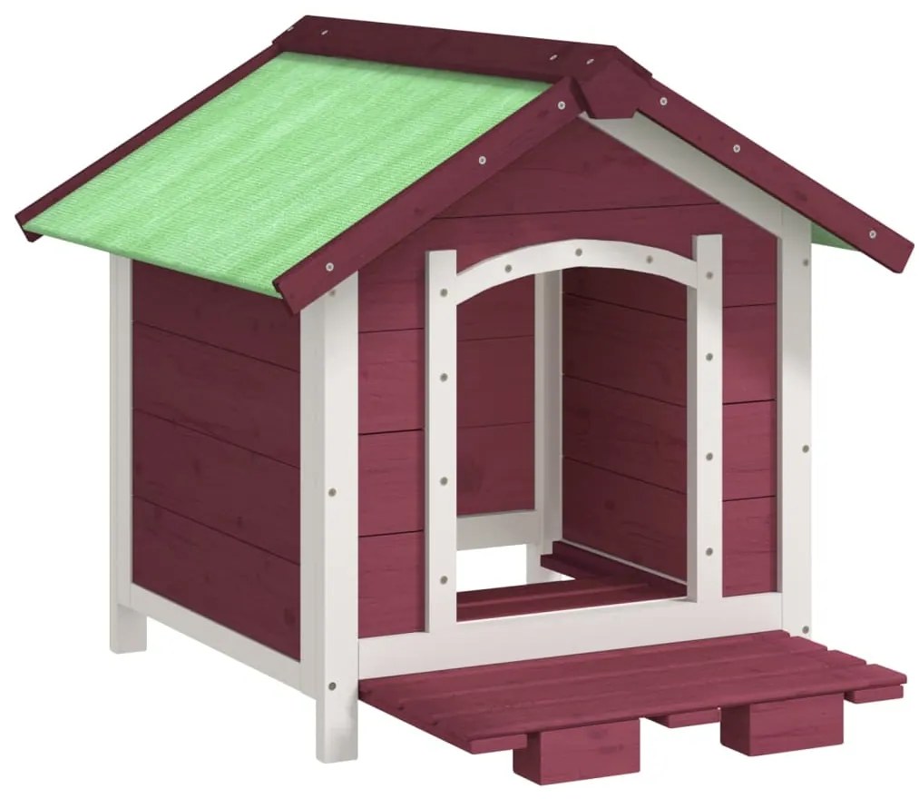 Casota para cães 65x65x61,5 cm pinho maciço moca