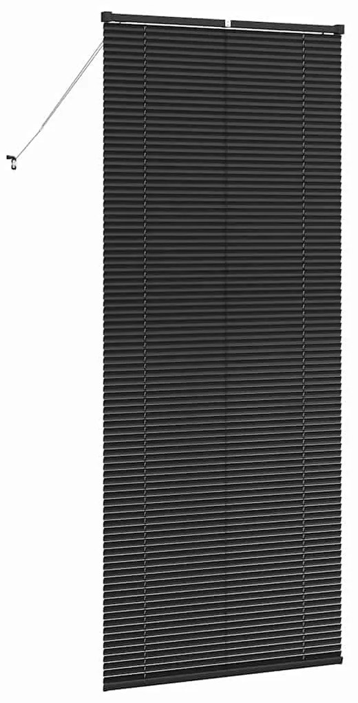 Persiana de Janela com cortinas Outros Manual Preto 80 x 130 cm Alumín