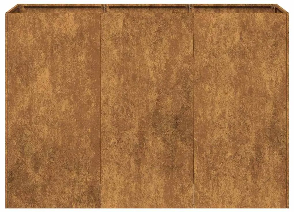 Floreira enferrujada 120x40x80 cm aço resistente