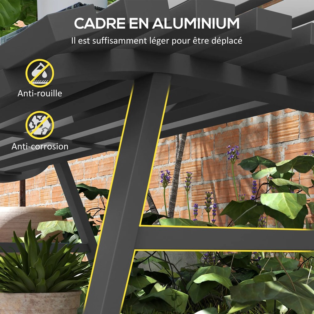 Banco de jardim para exterior com 2 lugares 123 x 67 x 79 cm, encosto com ripas, em alumínio, cinzento