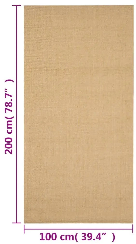 Tapete sisal natural 100x200 cm