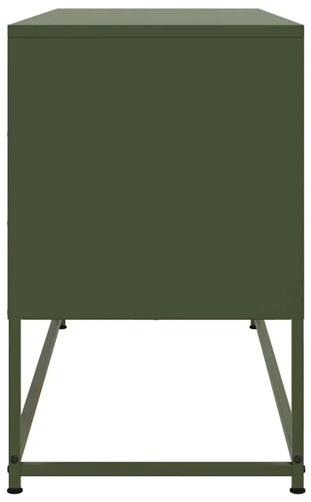 Móvel de TV 100,5x39x60,5 aço verde azeitona