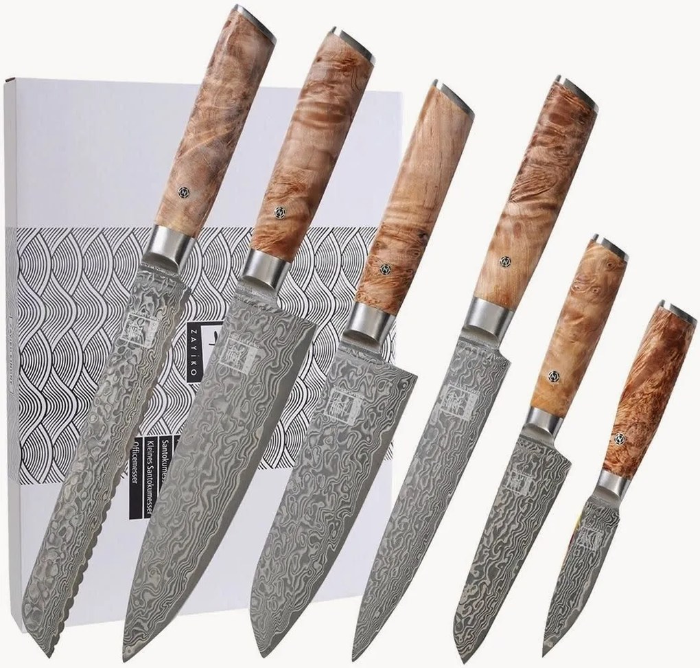 Facas de chef Kinone, conjunto de 6