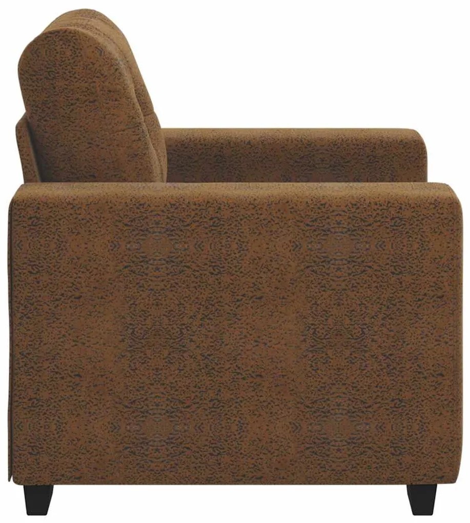 Poltrona vidaXL Castanha 59 cm em Couro Sintético
