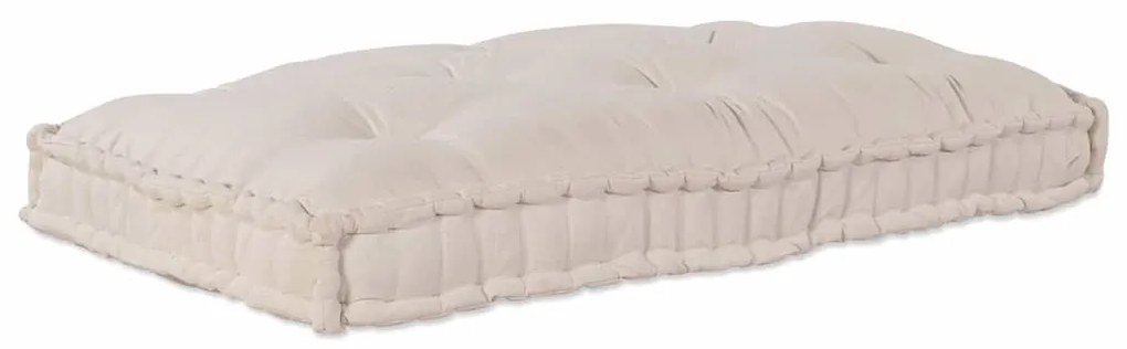 vidaXL Almofada de Sofá Creme 120 x 80 x 12 cm tecido