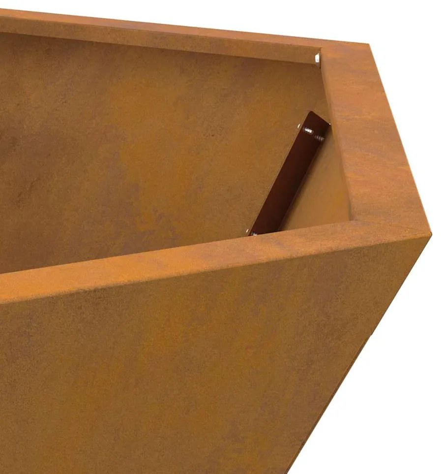 Fogueira Hexagonal vidaXL 75x75x28 cm em Aço Envelhecido