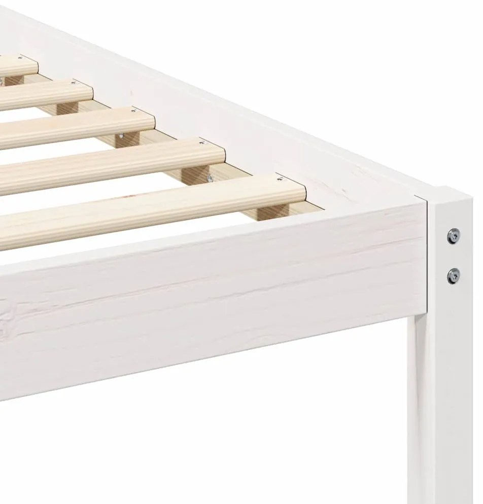 Estrutura de cama com mesas de cabeceira Branco 120 x 190 cm