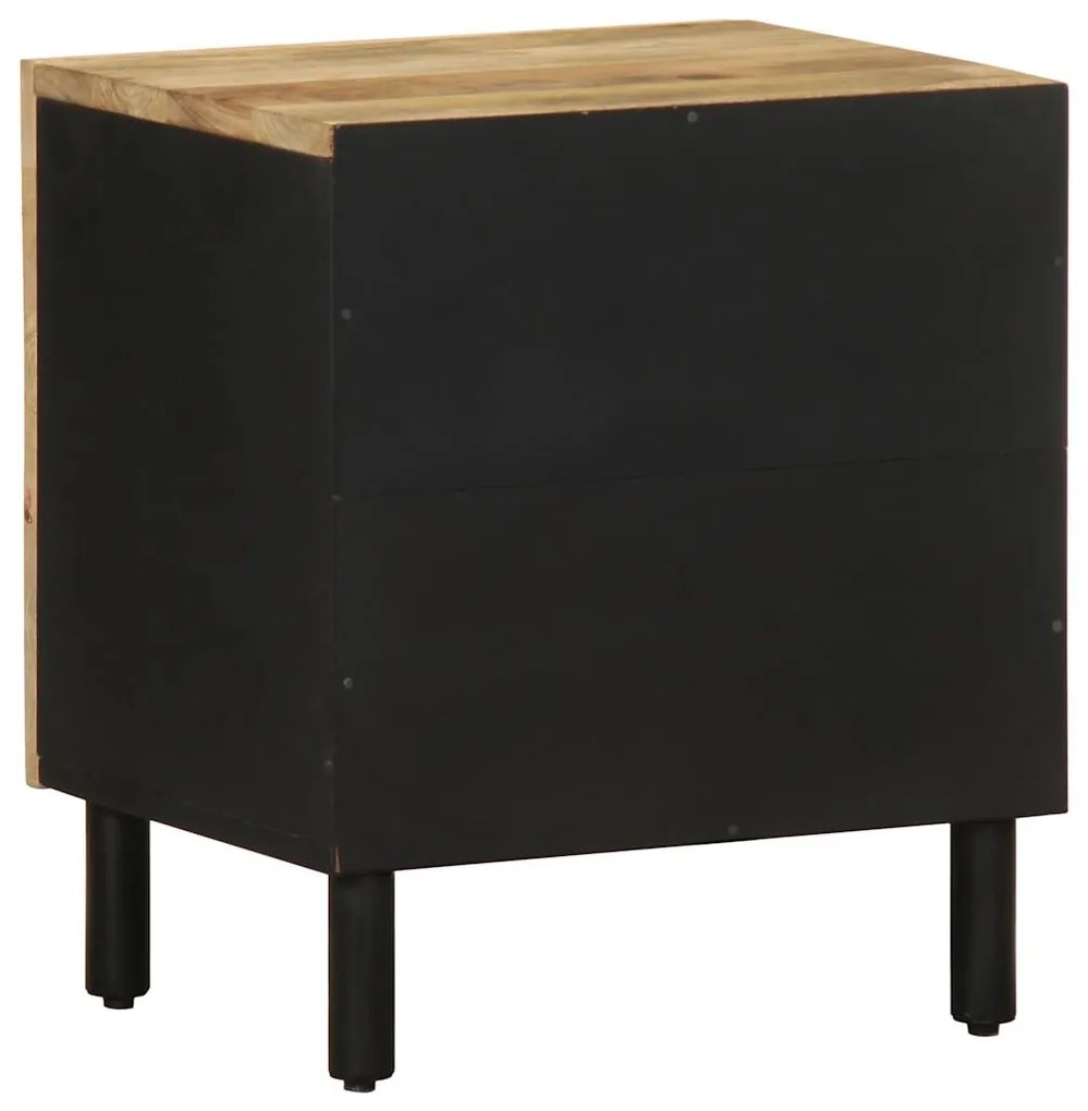 Mesa de cabeceira 2 pcs 40x33,5x46 cm mangueira áspera maciça