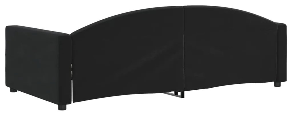 Sofá-cama 100x200 cm veludo preto