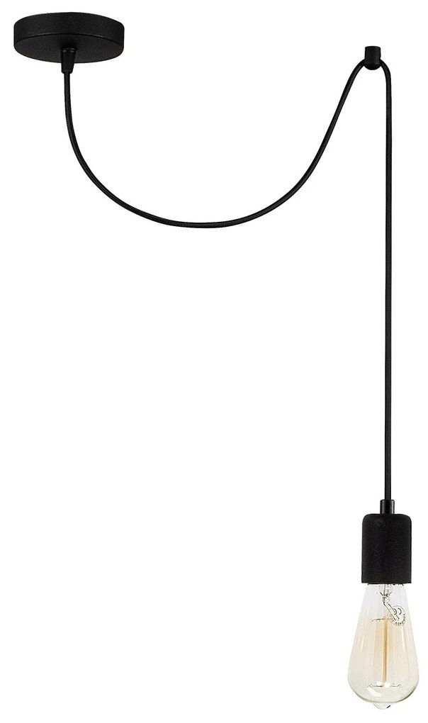 Candeeiro de Teto Kabluni – Preto – 51 x 6 cm