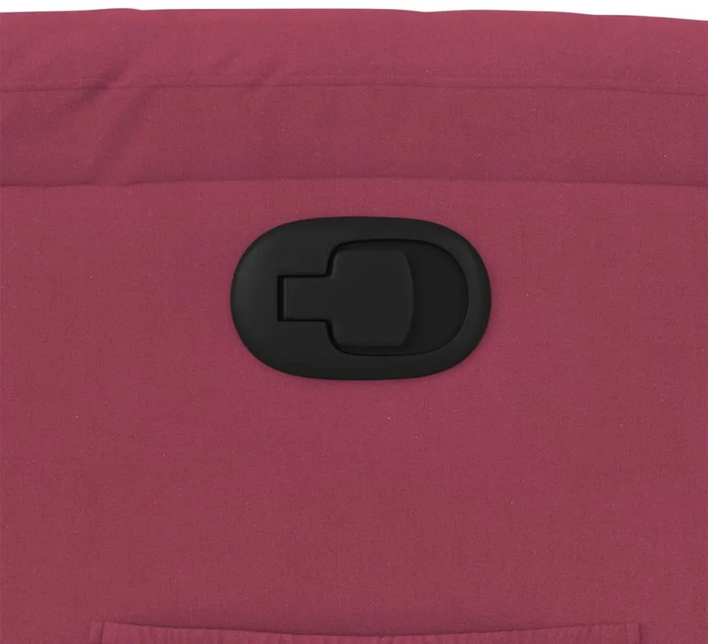 Poltrona reclinável veludo vermelho tinto
