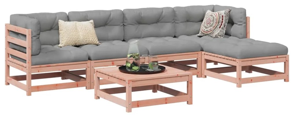 vidaXL 6 pcs conj. sofás jardim madeira abeto-de-douglas