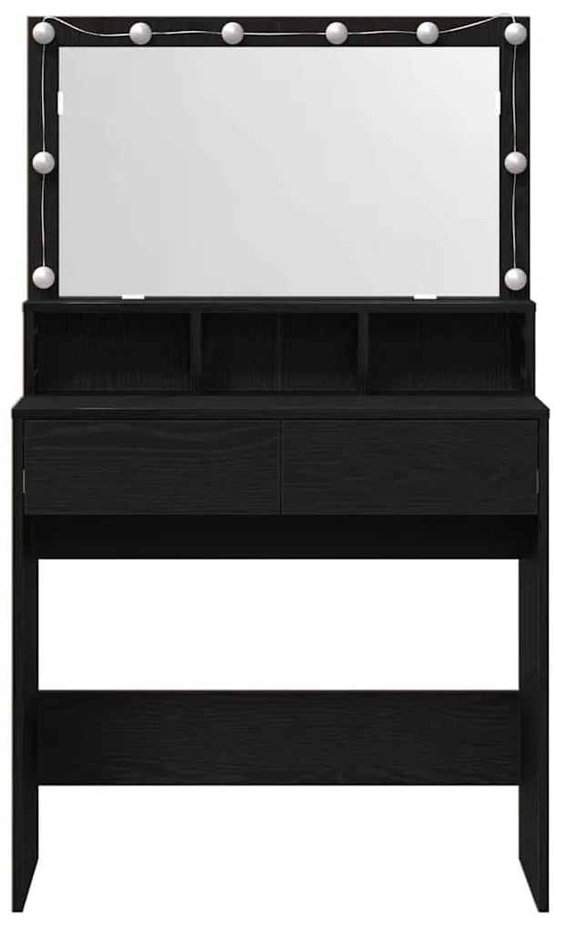 Mesa de vestir Carvalho preto Aglomerado