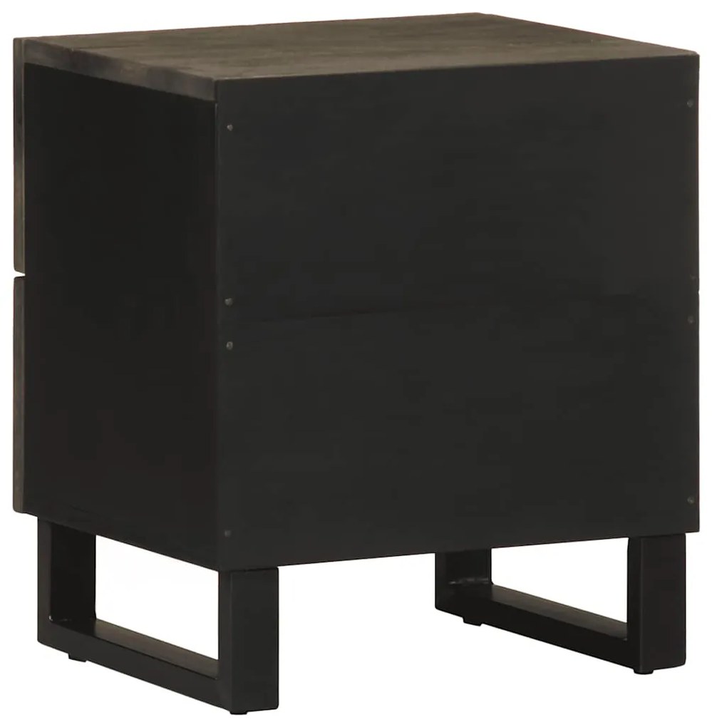 Mesa de cabeceira 40x33x46 cm madeira de mangueira maciça preto
