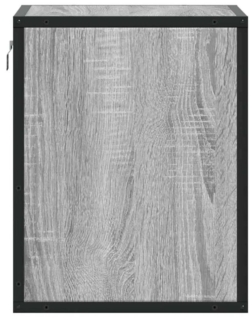 Mesas de cabeceira de parede 2 pcs 40x31x39,5cm cinzento sonoma