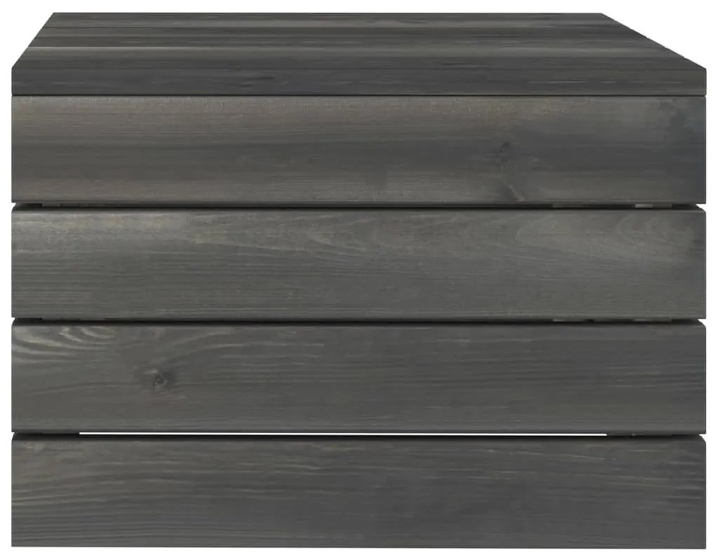 Mesas de paletes para jardim 2 pcs pinho maciço cinzento-escuro