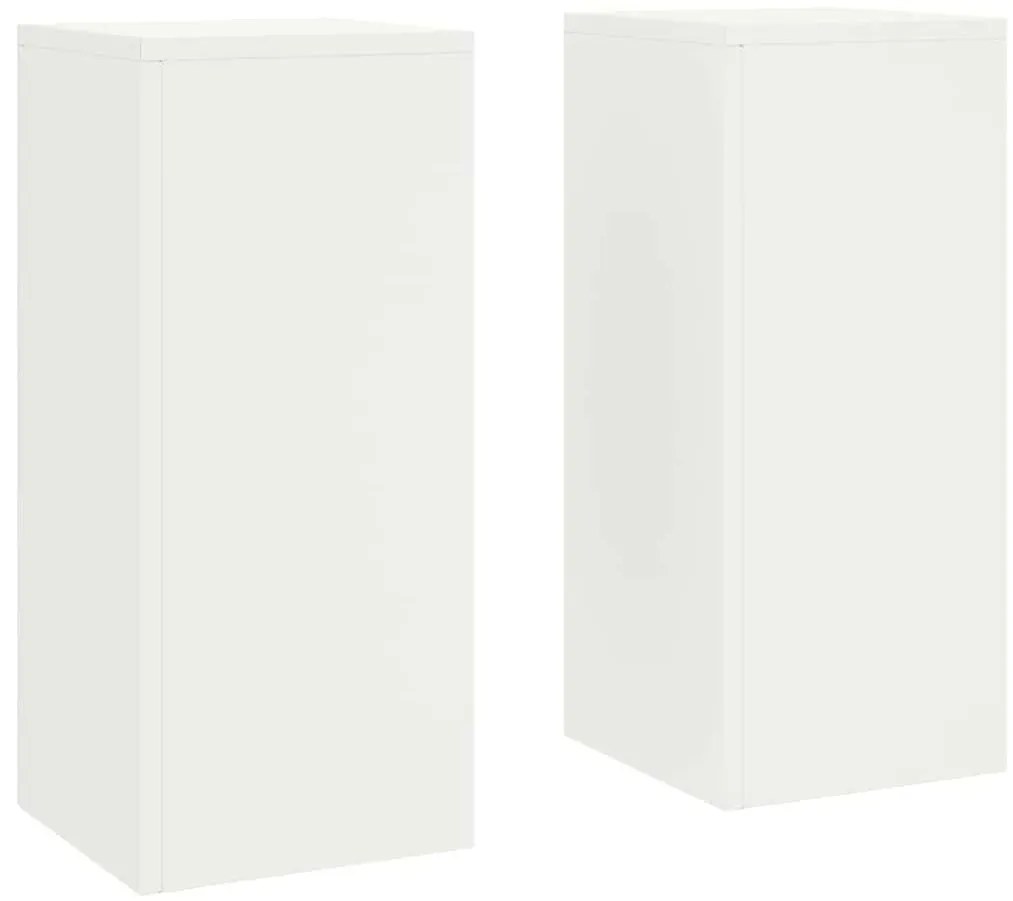 Conjunto de 2 Suportes de Plantas ao Ar Livre em branco, 24x24x55 cm,