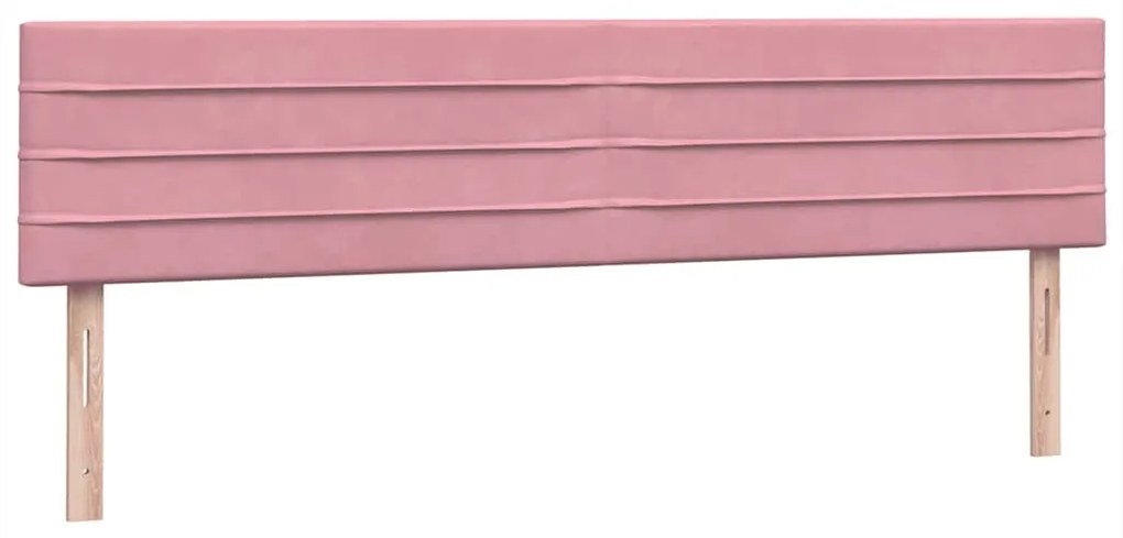Cama com molas/colchão rosa 180x220 cm veludo