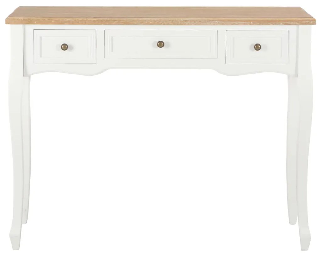 Toucador/mesa consola com 3 gavetas branco
