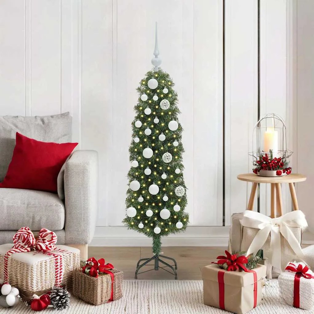 vidaXL Árvore de Natal Artificial Verde 120 cm PVC e Aço e Plástico