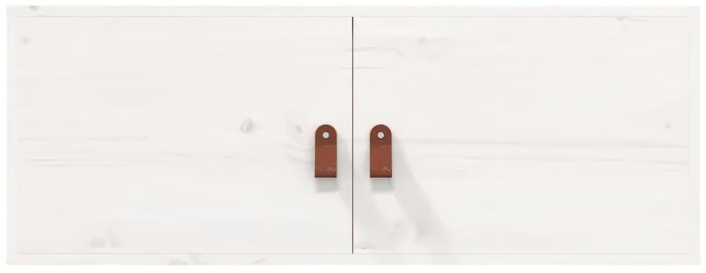 Armários de parede 2 pcs 80x30x30 cm pinho maciço branco