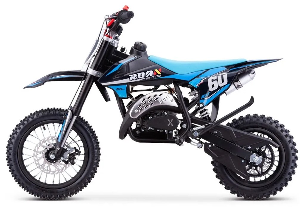 MINI MOTO PARA CRIANÇAS MINICROSS gasolina 60cc Roan RXT 12"/10" AZUL