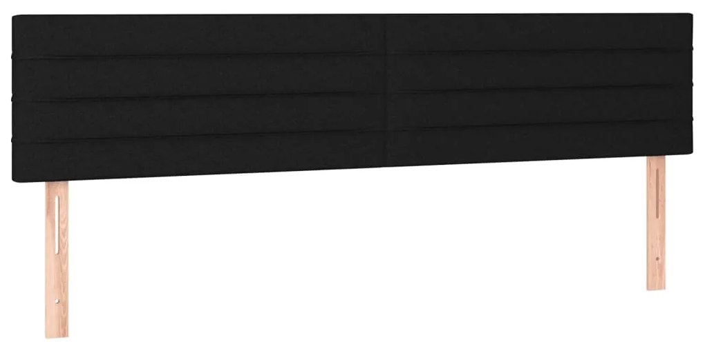 Estrutura de cama sem colchão preto 120x190 cm tecido