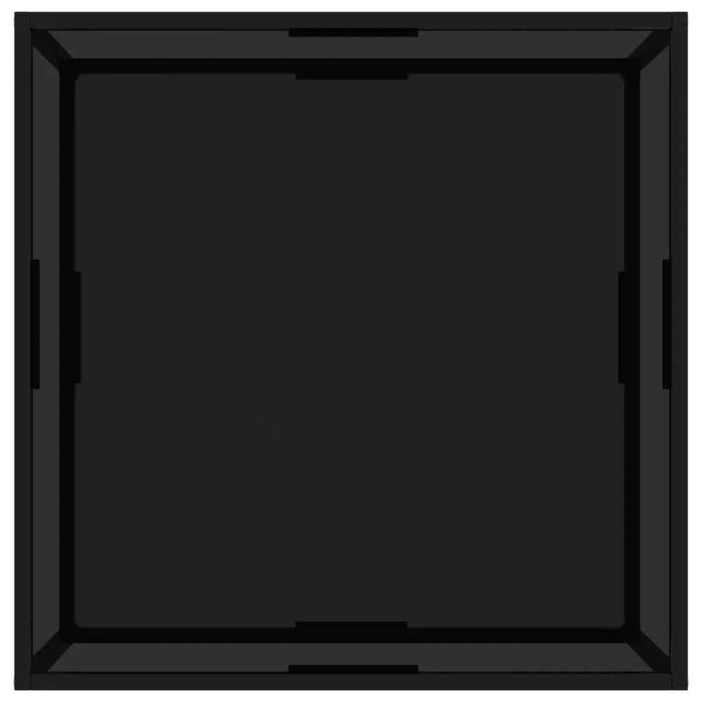Mesa de centro 80x80x35 cm vidro temperado preto