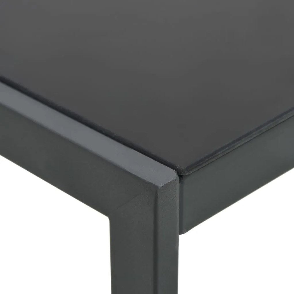 Espreguiçadeiras com mesa 2 pcs textilene e aço