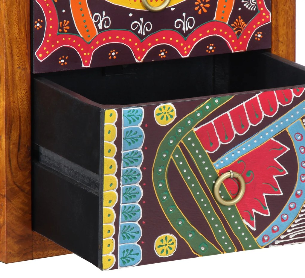 Mesa de Cabeceira 35x30x40 cm Madeira Maciça Acácia