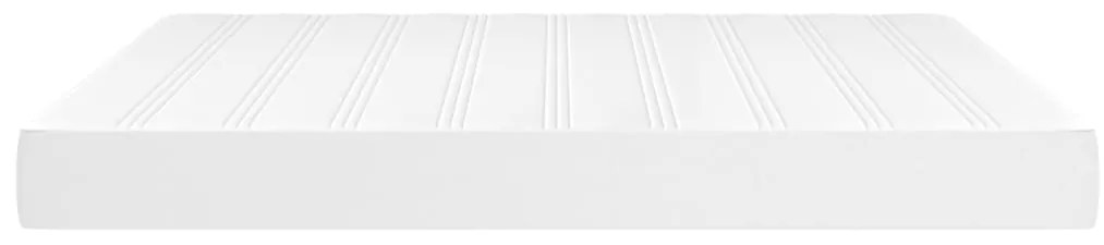 Colchão de molas ensacadas 180x200x20cm couro artificial branco