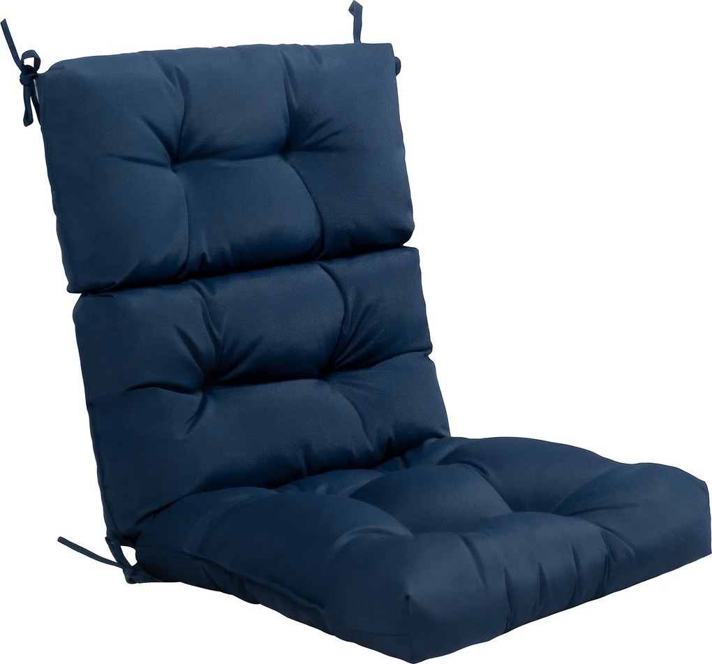 Almofada para Cadeira de Encosto Alto (CADEIRA NÃO INCLUIDA), 56,5 x 51,5 x 64,5 cm, Altura Ajustável, Azul-marinho