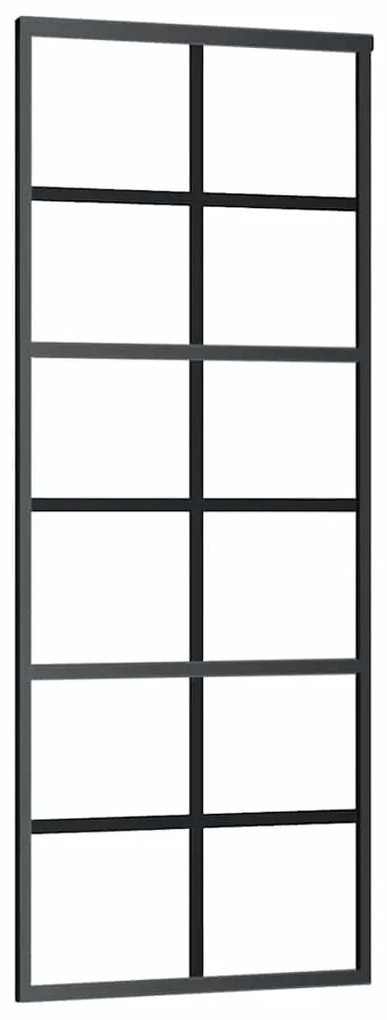 Porta deslizante c/ conj. ferragens 76x205cm vidro ESG preto