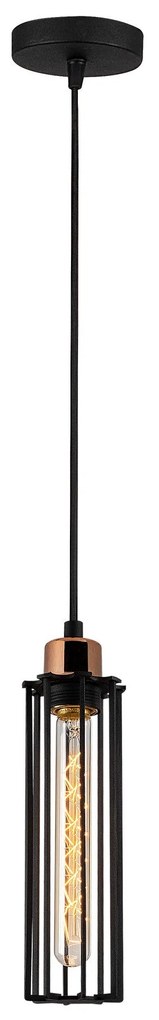 Candeeiro Chandelier Likya – Preto e Bronze – Diâmetro 10 cm, Altura 1