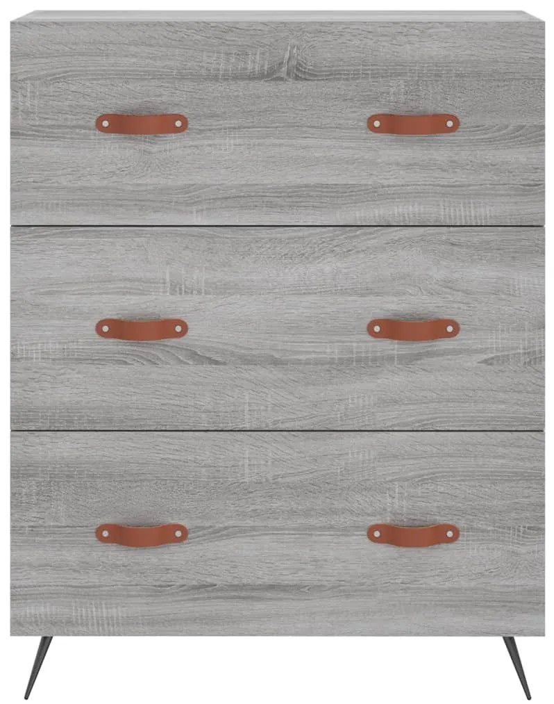 Armário alto 69,5x34x180 cm derivados de madeira sonoma cinza