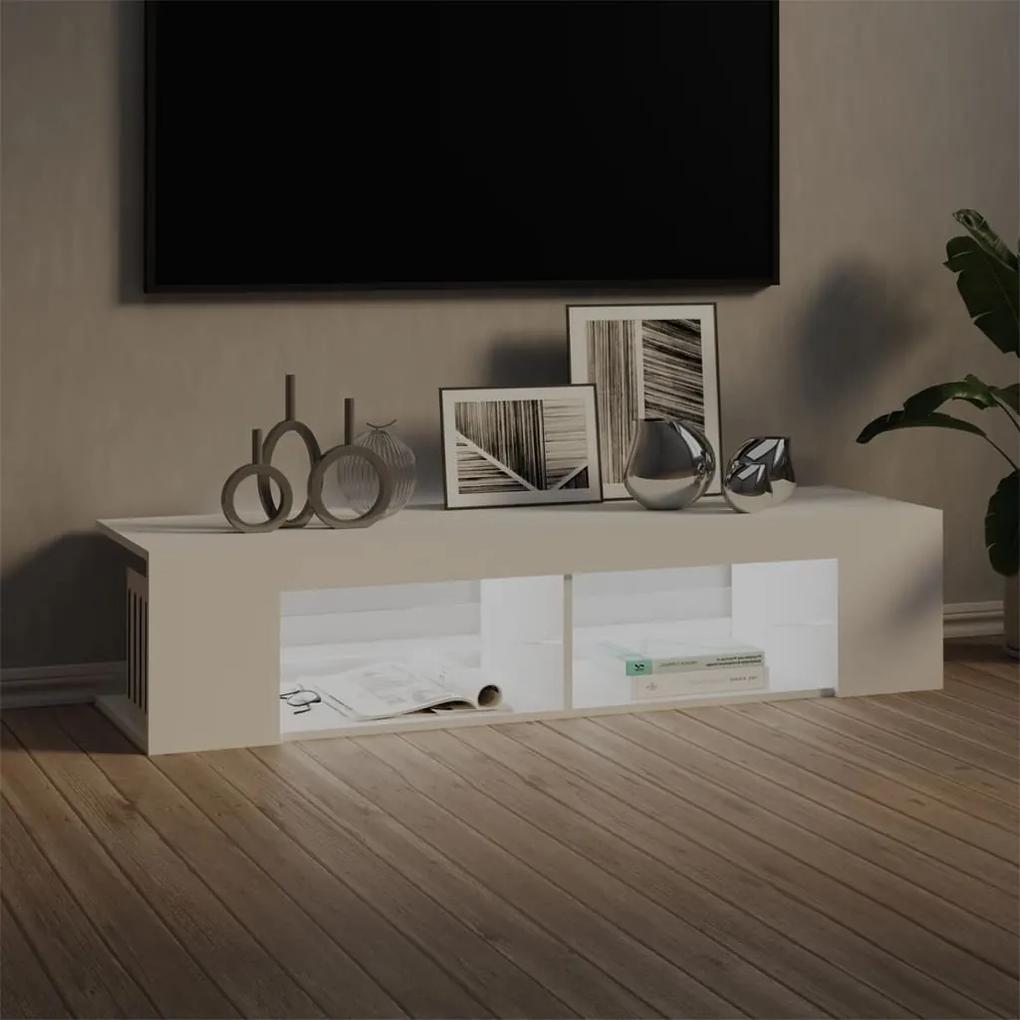 Móvel de TV Rutti com Luzes LED de 135 cm - Branco - Design Moderno