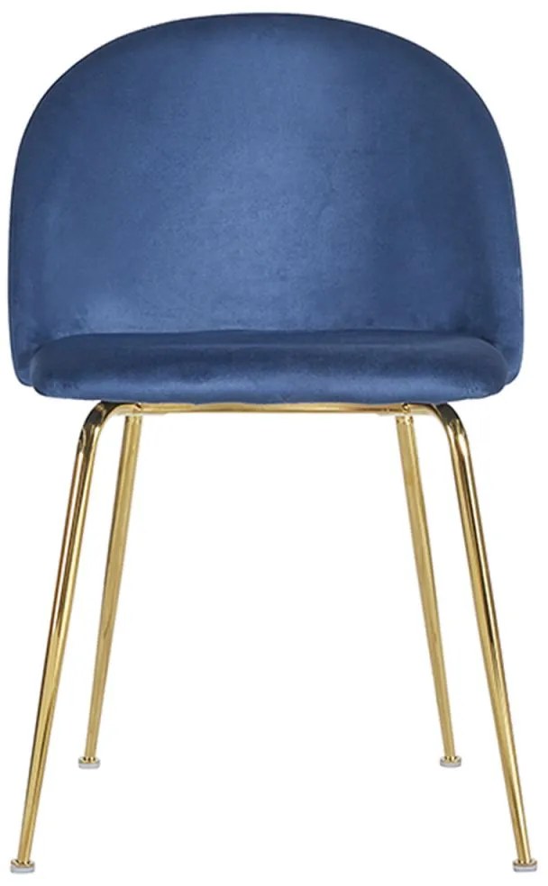 Pack 6 Cadeiras Golden Dalnia Veludo - Azul