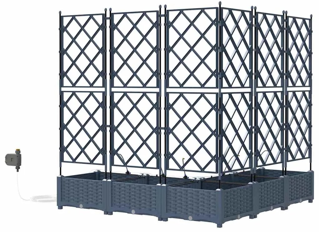 Jardineiras de Jardim 1 pc Cinzeto 120 x 120 x 126 cm Plástico