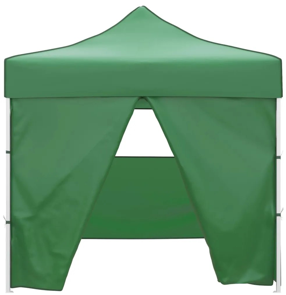 Tenda dobrável 3 x 3 m verde com 4 paredes