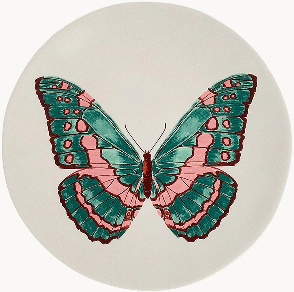Prato de sobremesa artesanal Butterfly Manor