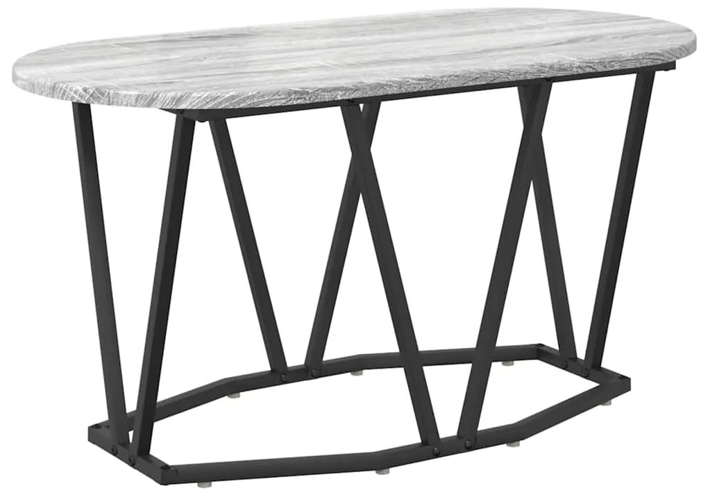 Mesa de Café Cinza Sonoma da - 80x40x40.5 cm, Feita de Madeira Engenhe