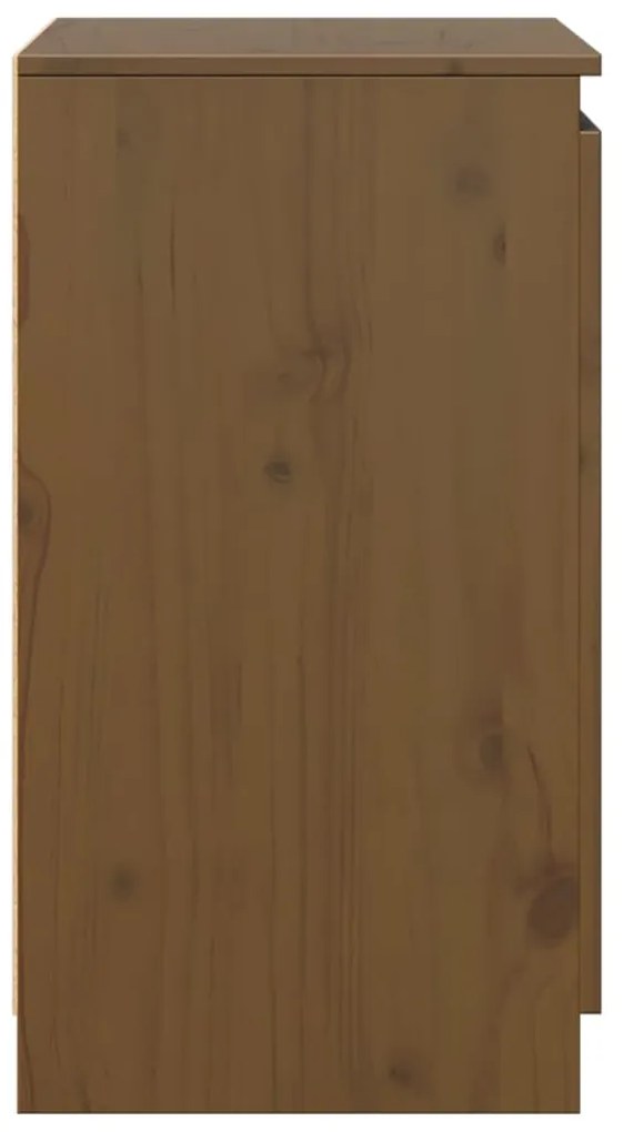 Armário de apoio 60x36x65 cm pinho maciço castanho-mel