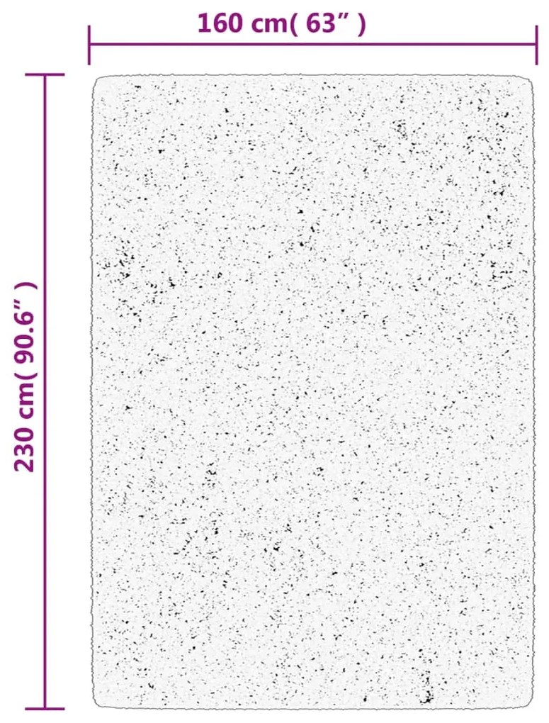 Tapete de pelo curto OVIEDO 160x230 cm preto