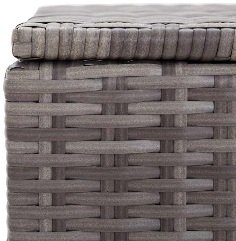 Caixa de arrumação para jardim 120x50x60 cm vime PE cinzento
