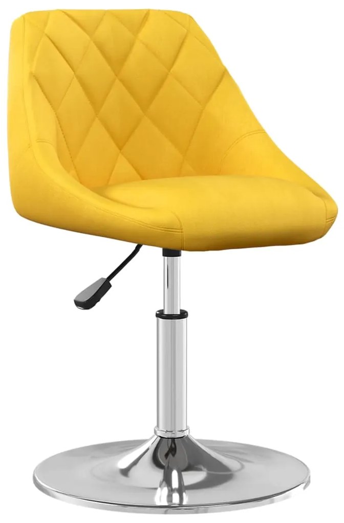 Cadeiras de jantar giratórias 4 pcs veludo amarelo mostarda
