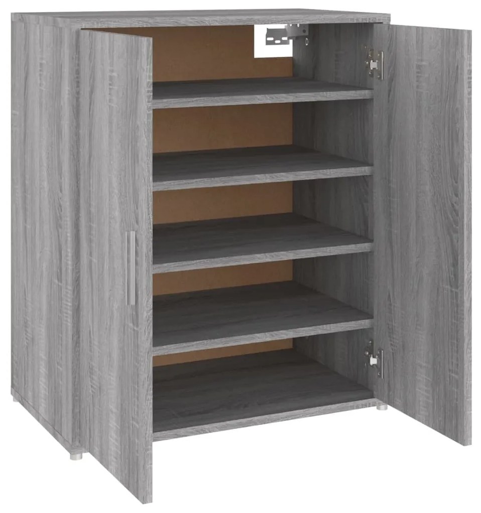 Sapateira 60x35x70 cm derivados de madeira sonoma cinza