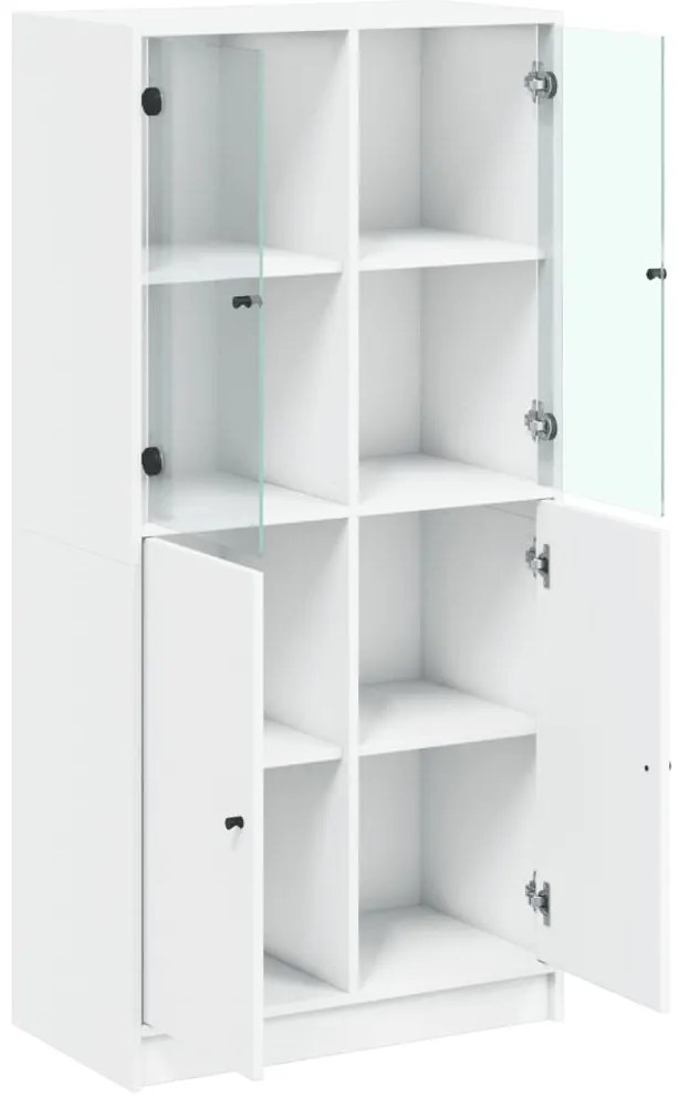 Armário alto c/ portas 68x37x142 cm derivados de madeira branco