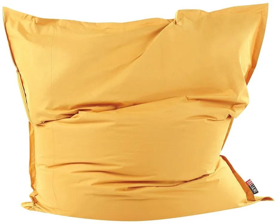 Capa para pufe almofada XXL amarela 180 x 230 cm FUZZY Beliani