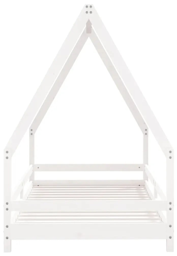 Estrutura de cama infantil 90x190 cm pinho maciço branco