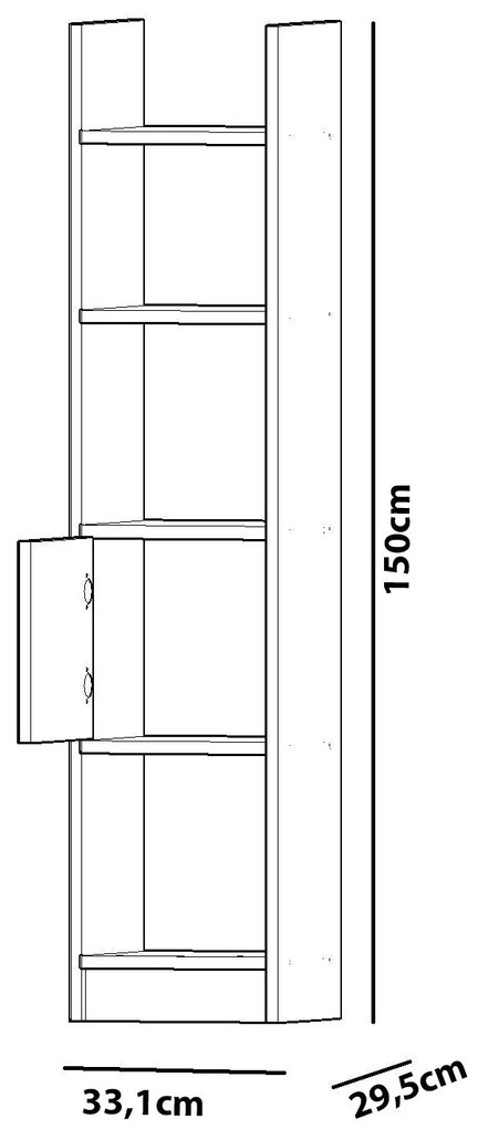 Estante Esbi – Branco – 33,1 cm x 150 cm x 29,5 cm